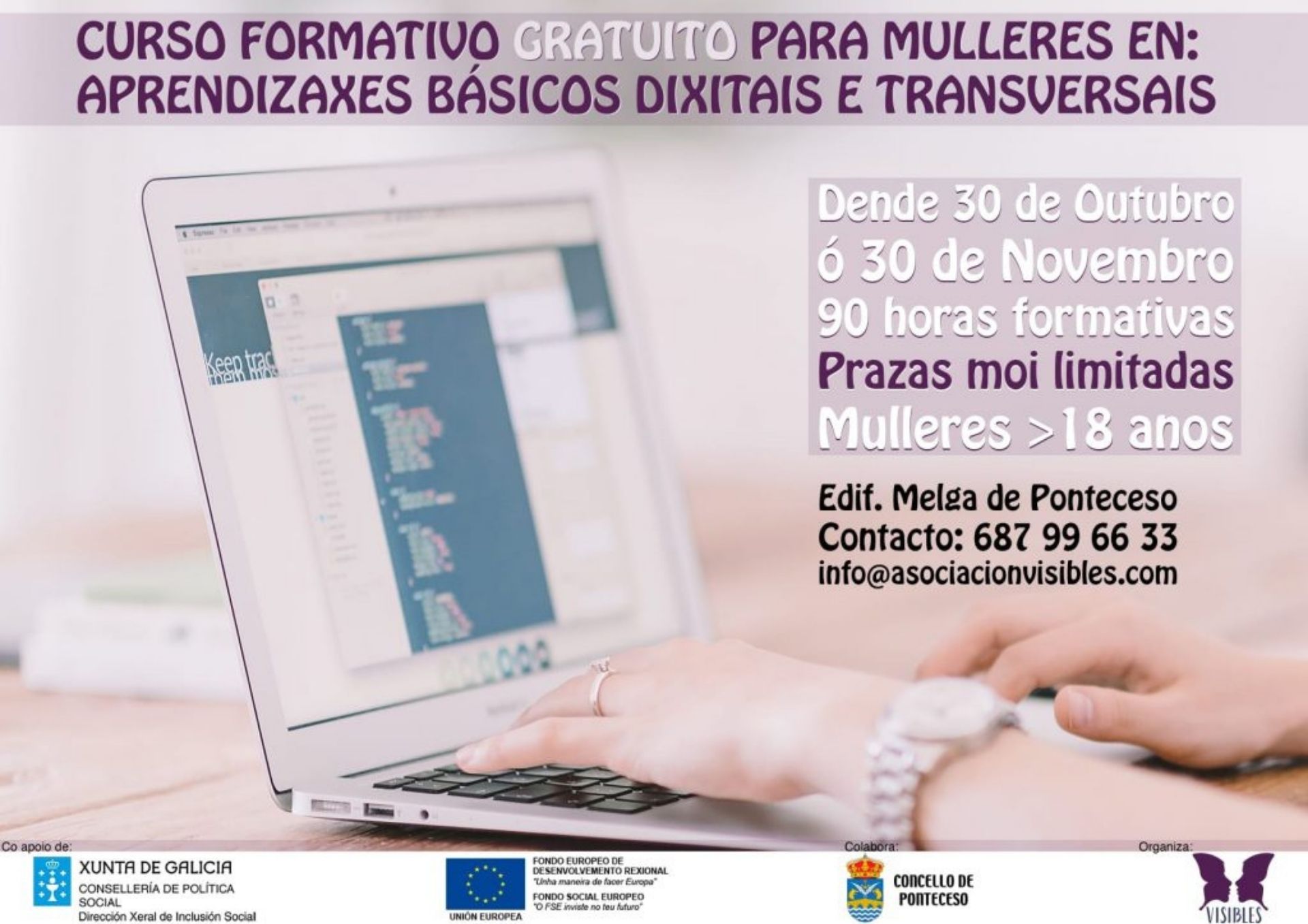 CURSO FORMATIVO EN PONTECESO: Aprendizaxes básicos dixitais e transversais.